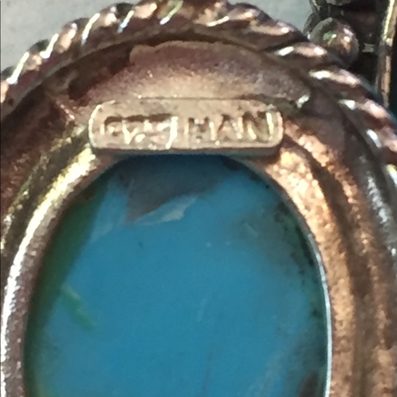 Beautiful 925 Han sterling Silver turquoise bracelet and necklace set - Picture 4 of 7